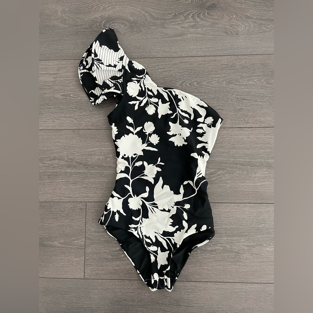 H& M by Johanna Ortiz swimsuit bikini one-piece XS designer floral top lulu